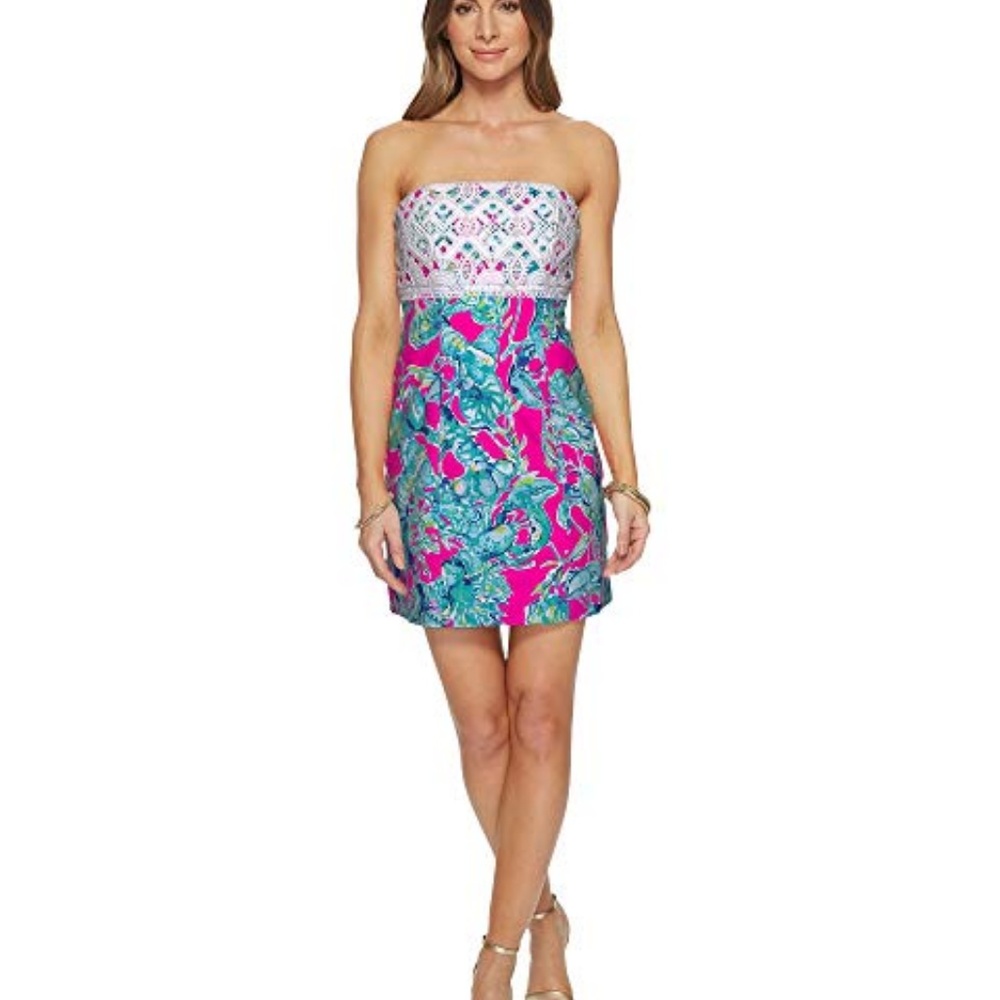 Lilly Pulitzer Brynn Dress LobstersinLove 00 NWOT!